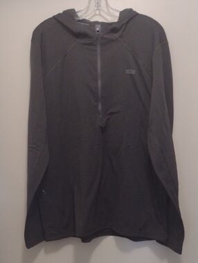 Stio Men's Brown Lightweight Half-Zip Hooded Pullover (J1280)